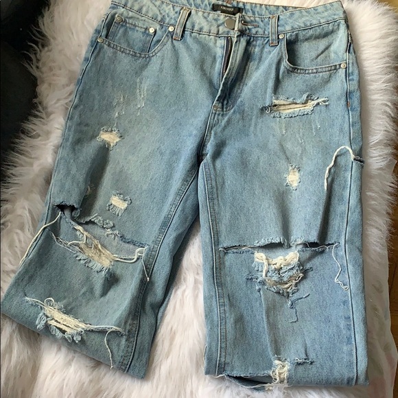 👖 FOREVER 21 Boyfriend ripped jeans - Picture 2 of 8